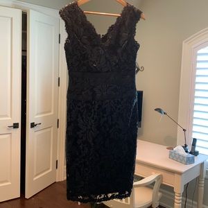 Beautiful Adrianna Papell evening dress, size 6.  Defined waist knee length.